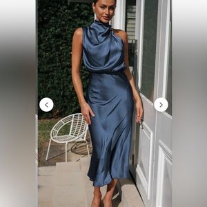 Cherley Midi Dress, Navy, Size Small NEVER WORN